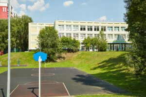 A school basket ball court