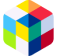 A multi-coloured cube