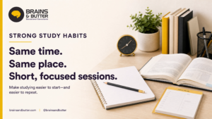 build strong study habits - Brains and Butter